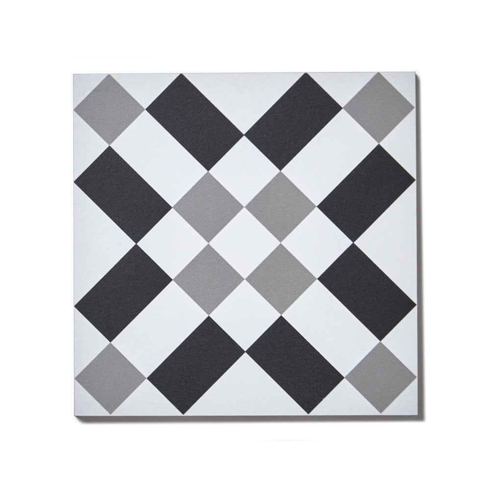 Patchwork B&W 02 20cm x 20cm Wall & Floor Tile