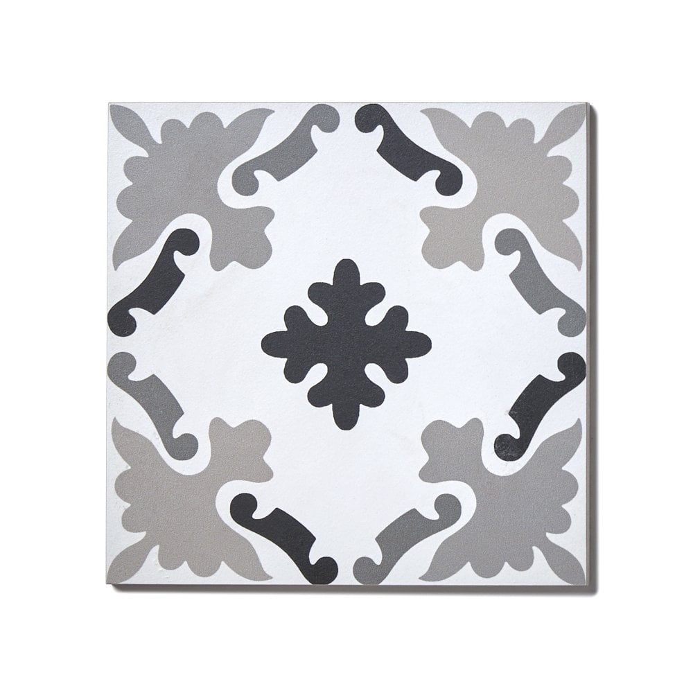 Patchwork B&W 03 20cm x 20cm Wall & Floor Tile