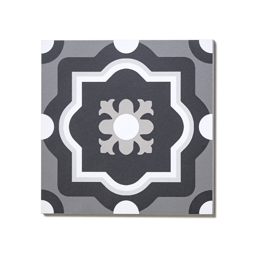 Patchwork B&W 04 20cm x 20cm Wall & Floor Tile