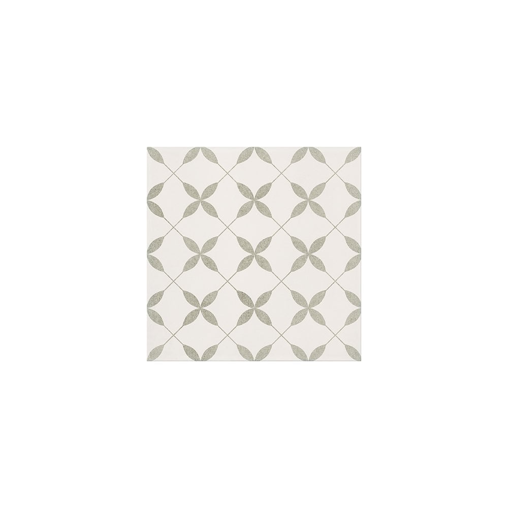 Patchwork Clover Grey 29.8cm x 29.8cm Wall & Floor Tile