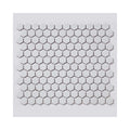Pixel Hexagon Matt White 30cm x 26cm (2.3cm x 2.6cm) Mosaic Tile