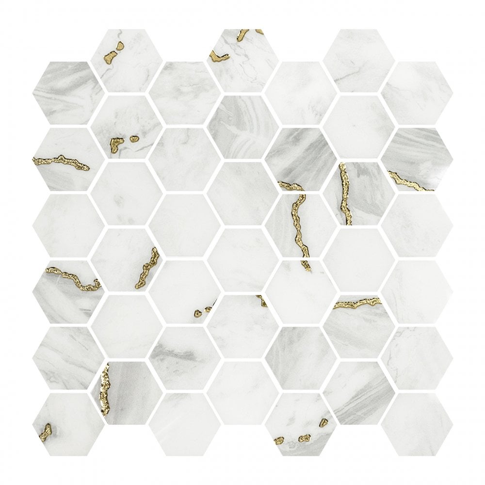Prestige Bone Gold 32.4cm x 33.2cm Mosaic Tile