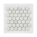 Q-Marmi Statuario Hexagon Mix Stone Mosaic 32.4cm x 33.2cm Wall & Floor Tile