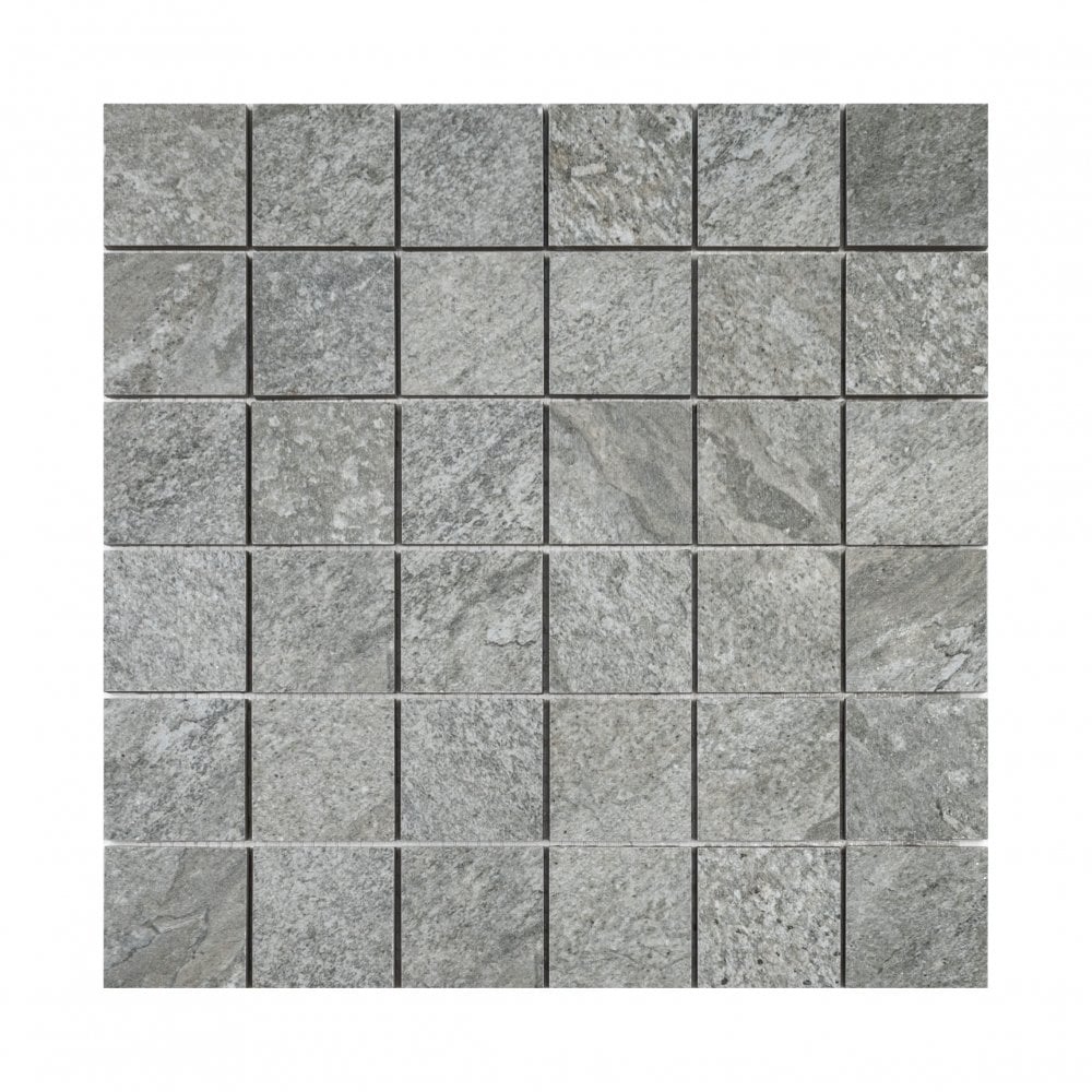 Quartz Stone Grey Matt 30cm x 30cm Mosaic Tile