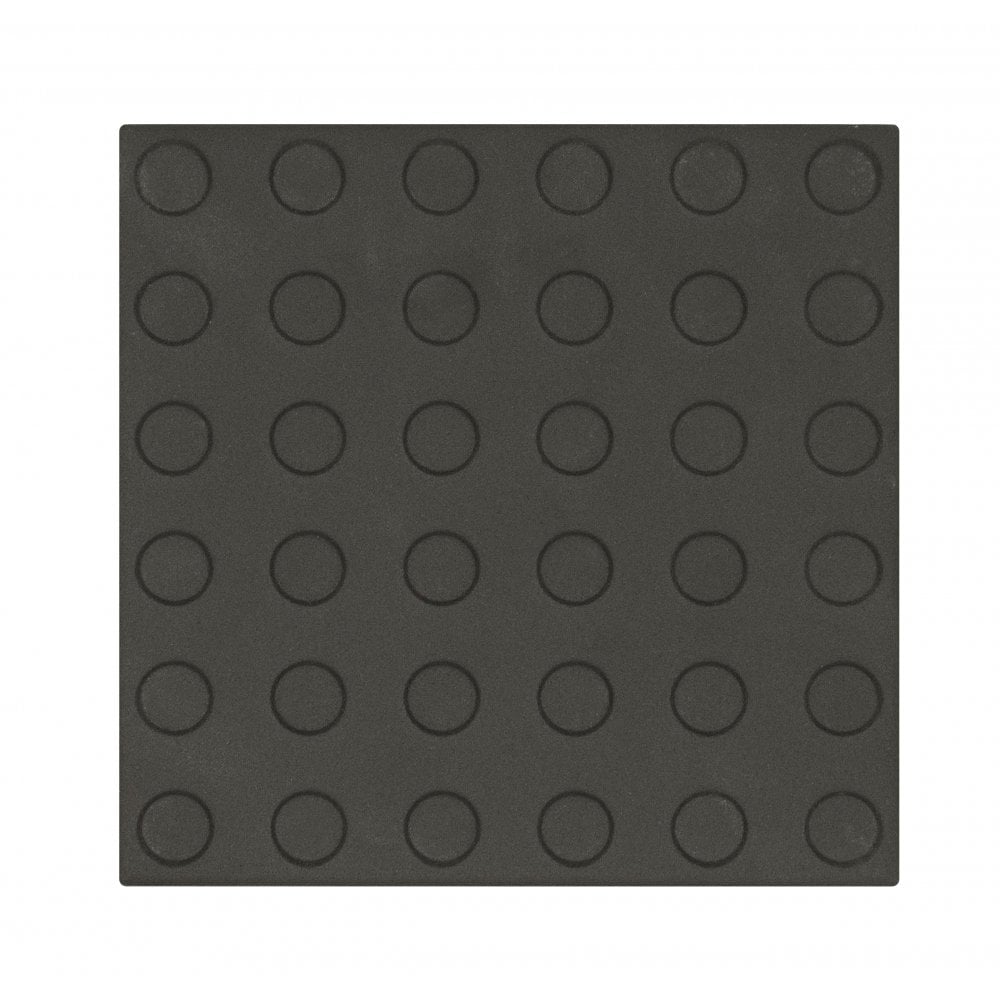 Round Studs Black 14.6cm x 14.6cm Floor Tile