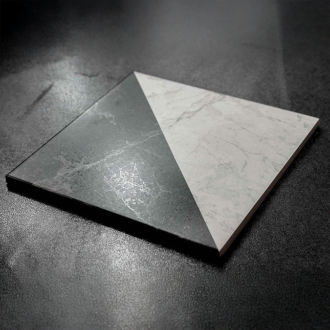 Stonehouse Studio Santori Black &amp; White Marble Effect Wall & Floor Tiles 223 x 223mm
