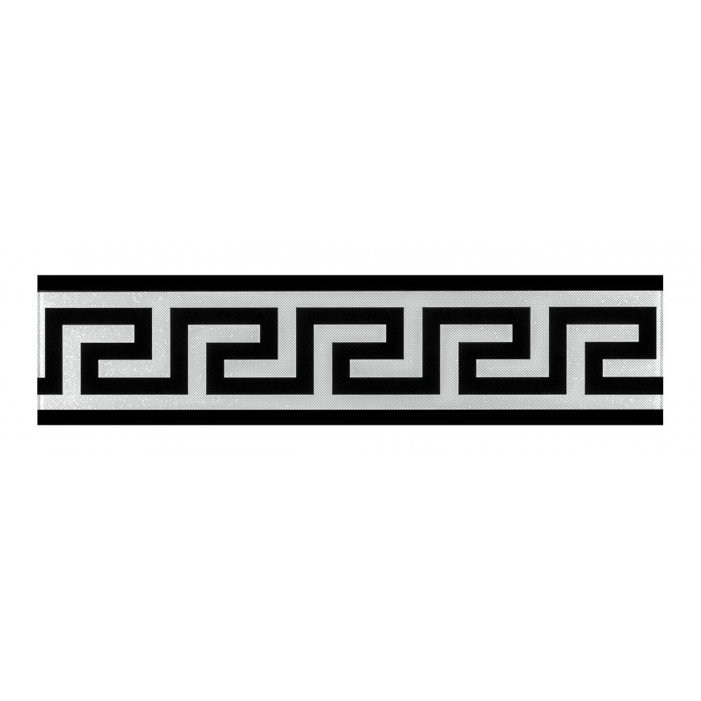 Sacchi Diamond Glitter Greek Key Border 15cm x 60cm Wall & Floor Tile
