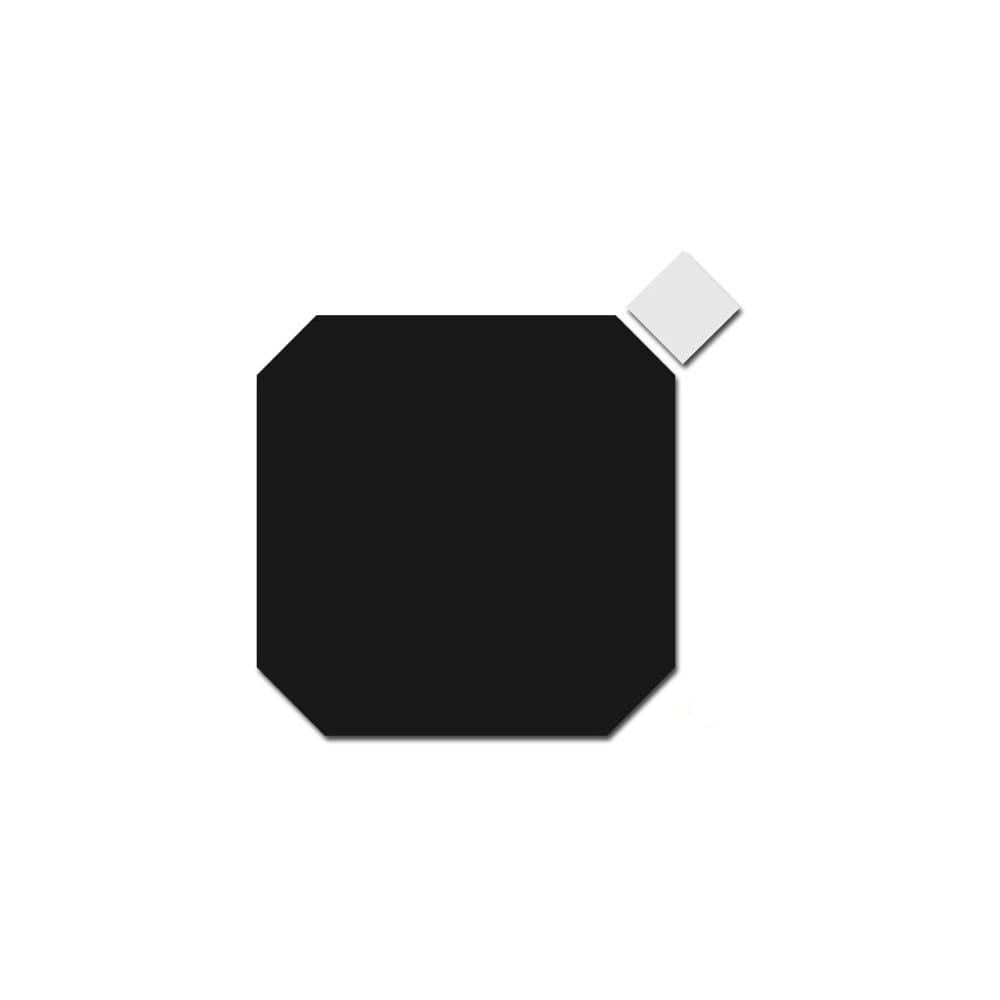 Senescent Octagon Matt Black 20cm x 20cm Tile