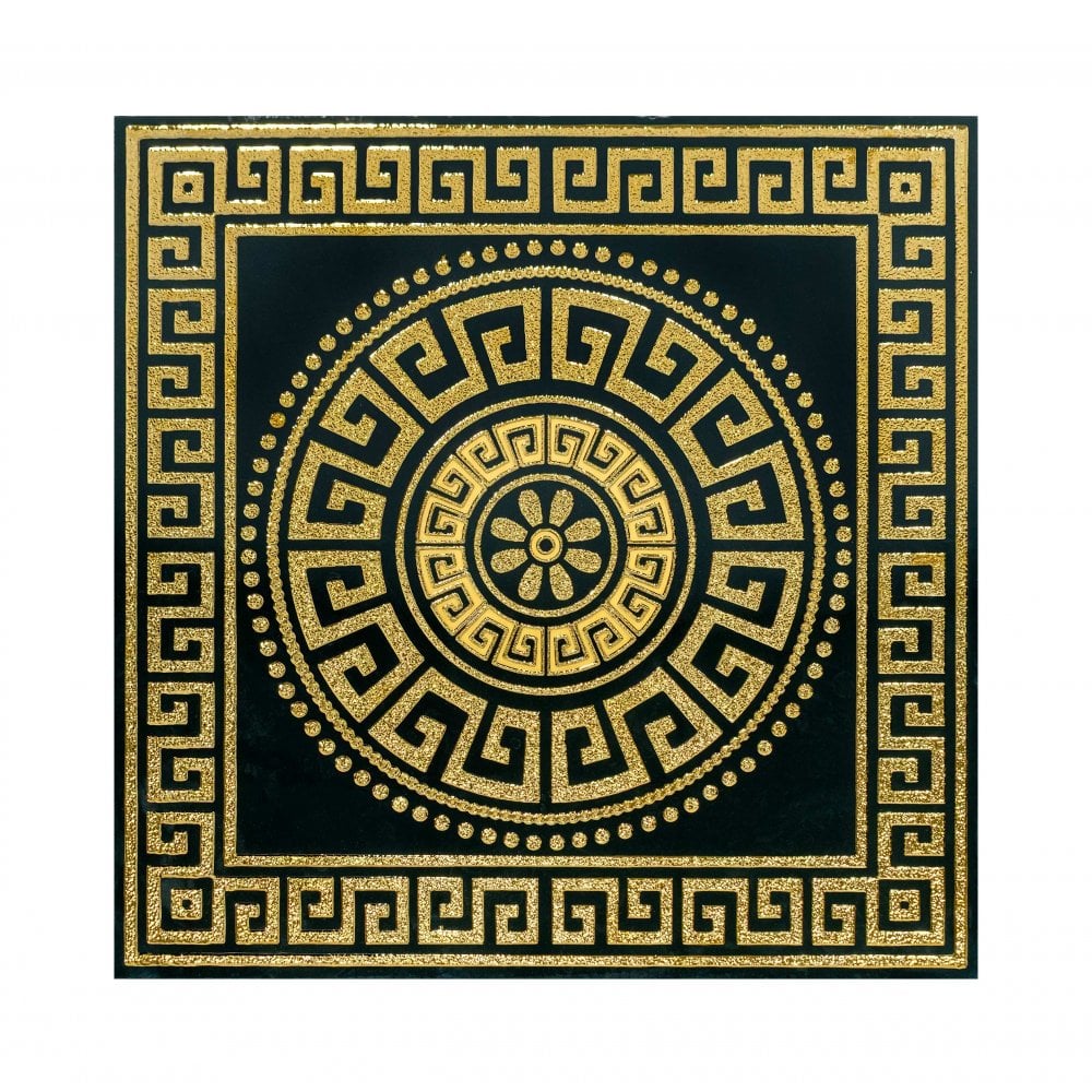 Solene Gold Key Decor 60cm x 60cm Wall and Floor Tile