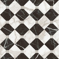 St Julian Black and White Marble Effect 45cm x 45cm Wall and Floor Tile