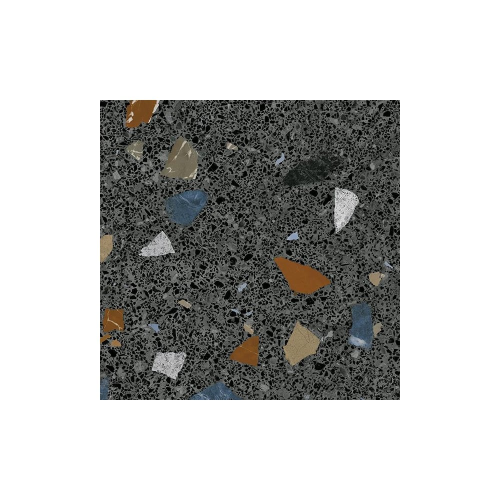 Stracciatella Graphite Terrazzo Mix 60cm x 60cm Wall & Floor Tile