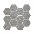 Terrazzo Hexagon Light Grey Mosaic 26cm x 27.8cm Wall & Floor Tile