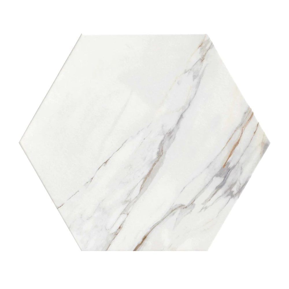 Thassos Gold Large Hexagon 56cm x 48cm Wall & Floor Tile