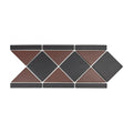Unglazed Red and Black Quarry 19cm x 42.2cm Border Tile