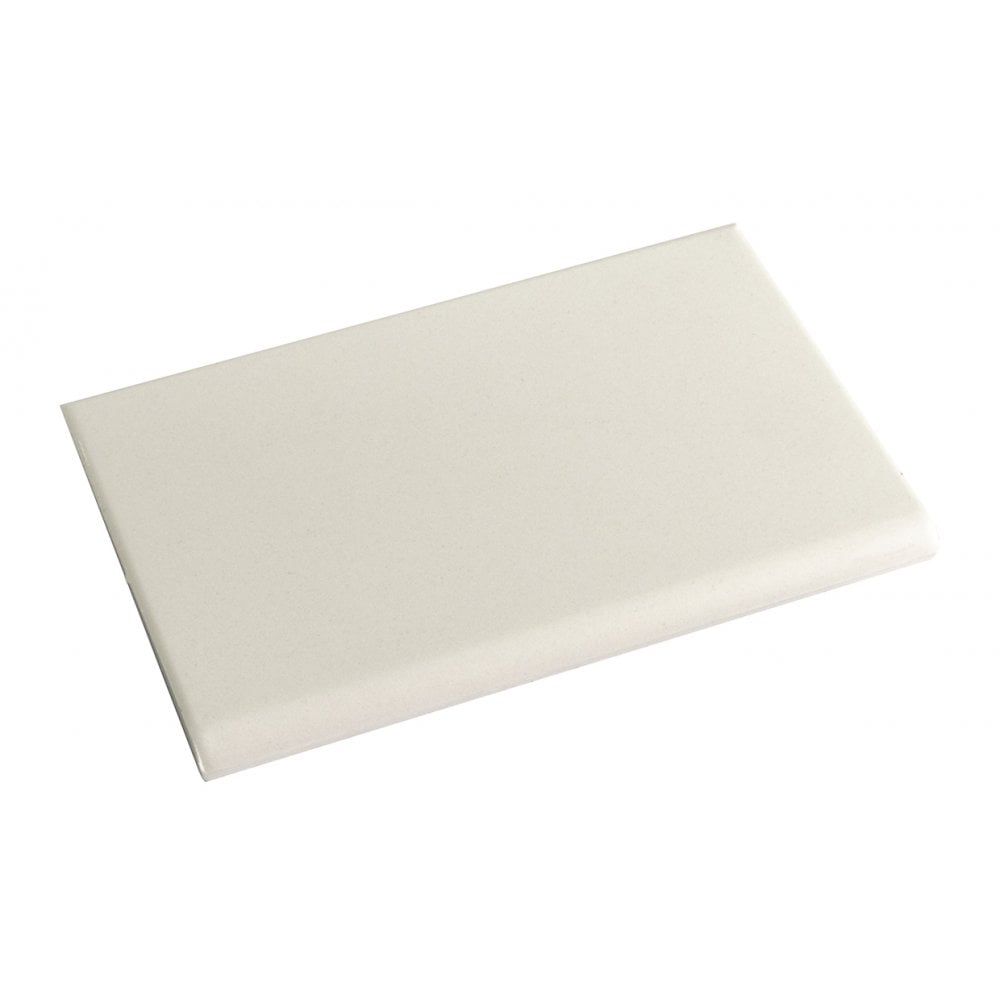 Unglazed White Bull Nose Quarry 9.6cm x 14.6cm Floor Tile