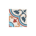 Vintage Aliso Red Blue 20cm x 20cm Wall & Floor Tile