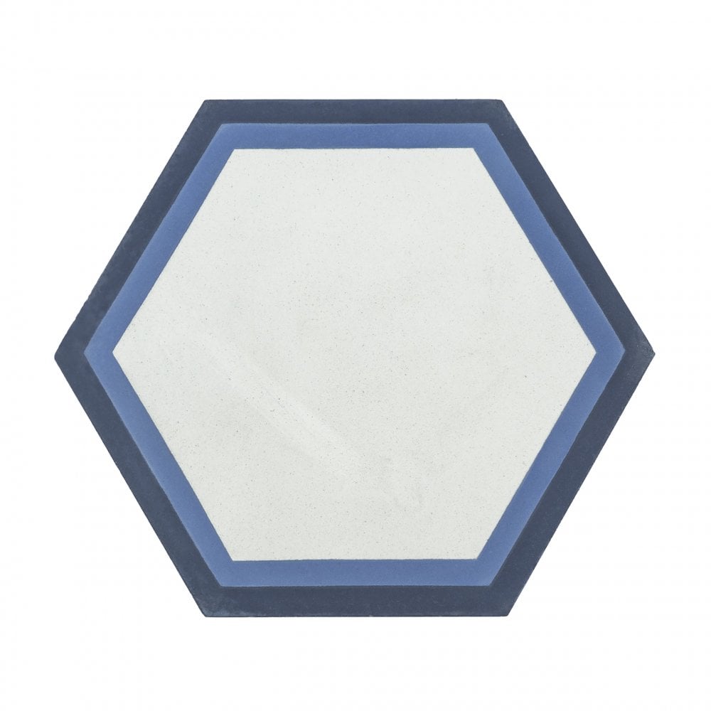 Vintage Hexagon Blue 20cm x 20cm Wall & Floor Tile