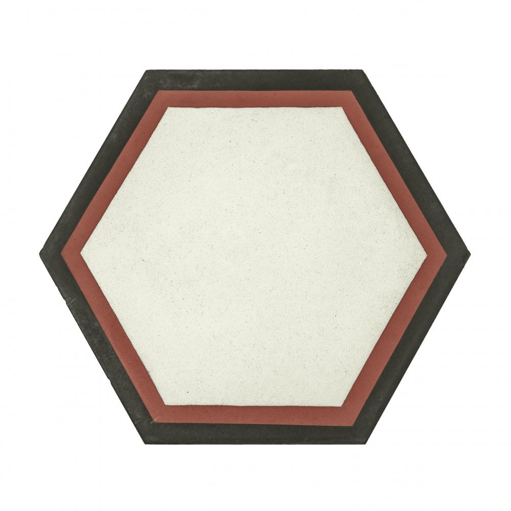 Vintage Hexagon Red 20cm x 20cm Wall & Floor Tile