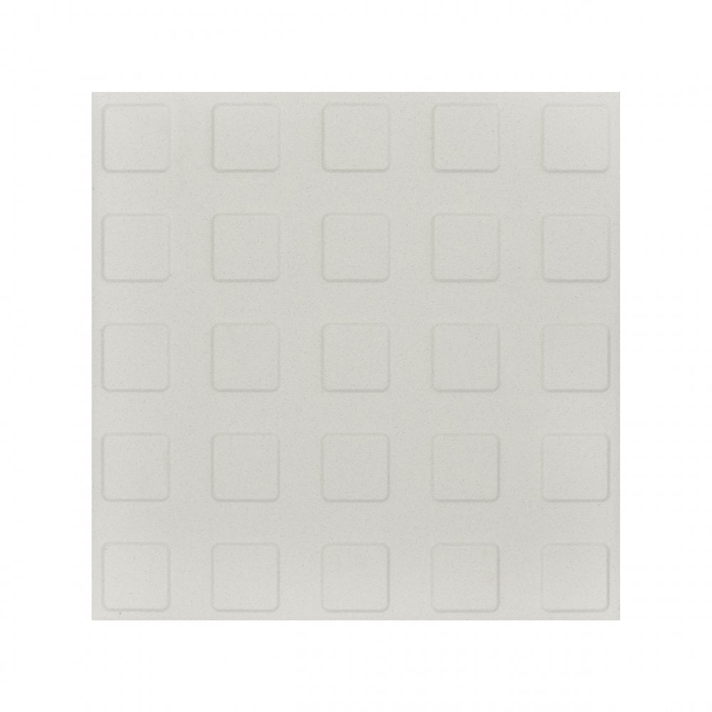 White with Square Studs 14.6cm x 14.6cm Floor Tile