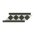 Winston Snow and Midnight Chequer 27.2cm x 11.7cm Border Tile